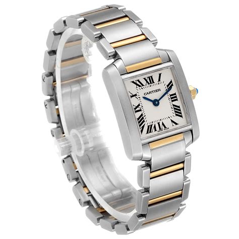 cartier tank watch womens two tone|cartier tank française watch.